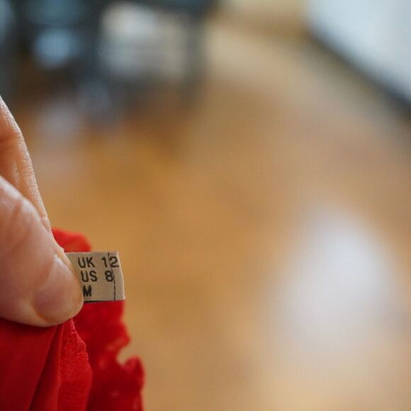 Romantic Three Floor Split Tease Cutout Long Sleeve Floral Lace Maxi Dress Red 8 - Picture 6 of 16